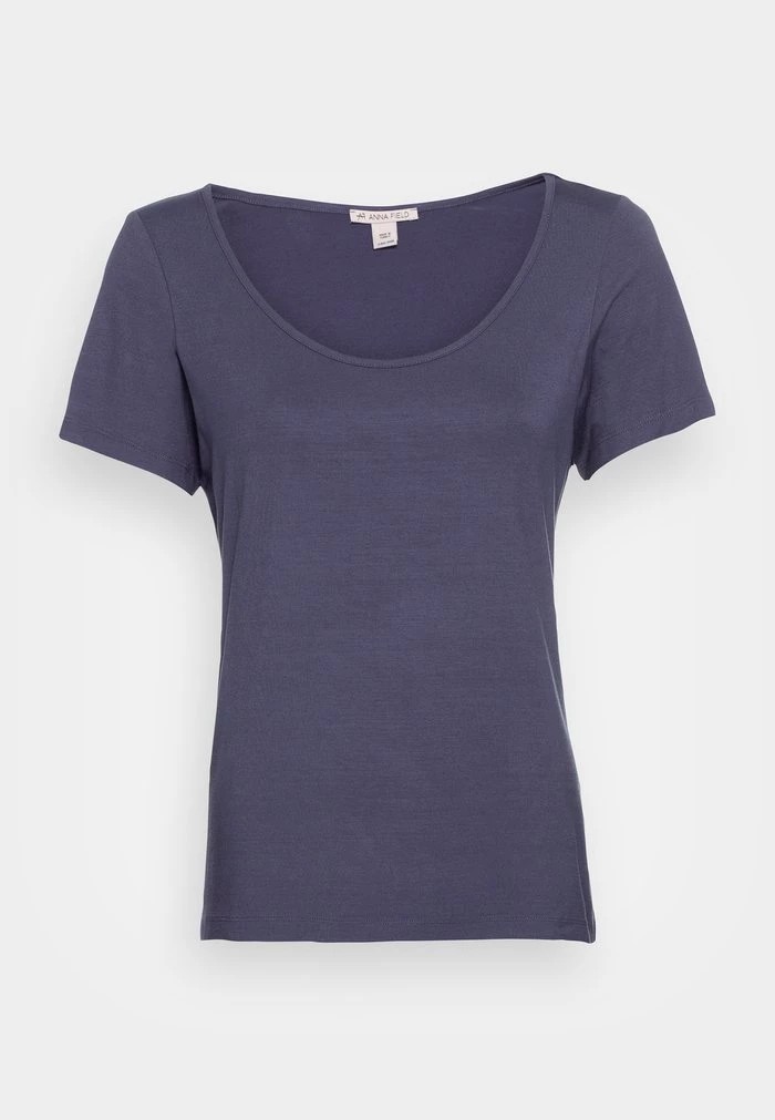 T-Shirt ANNA FIELD Anna Field Basic T-shirt Bleu Femme | ZNI-0848173